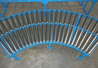 gravity curved conveyor rollers